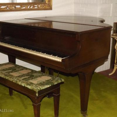 Jesse French & Sons H & A Selmer Ebony Baby Grand