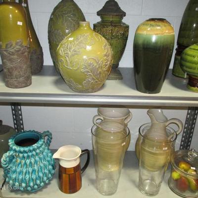 many colorful vessels