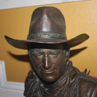 John Wayne bronze head  bust 