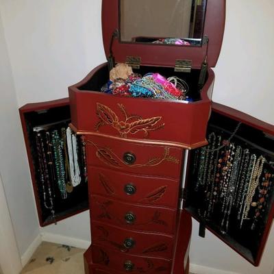 $120 Upright Jewelry Box (jewelry SOLD SEPARATELY) (PIC 2 OF 2) ++ Cash Only. No Returns. All Sales Are Final.. Email...