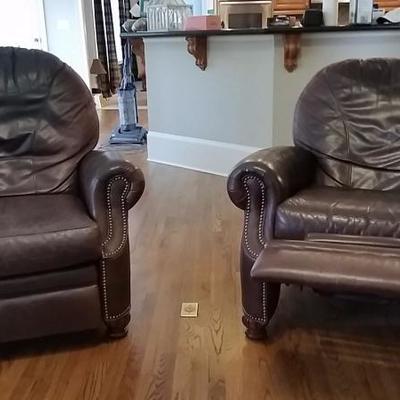 Leather Reclining Chairs $300.00 each.  Needs the leather cleaned.