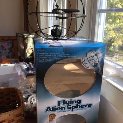 Flying alien sphere.