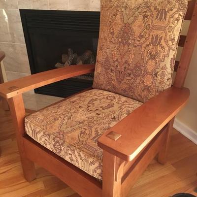 There are two of these Stickley Mission Cherry Chairs available!