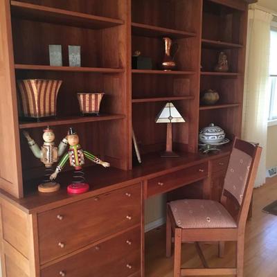 Stickley Mission Cherry!  Just beautiful!  (Easy to move:  credenza piece and three upper shelf pieces! )