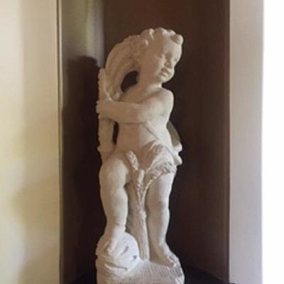 NEOCLASSICAL CAST CONCRETE SCULPTURE, 35 INCHES TALL