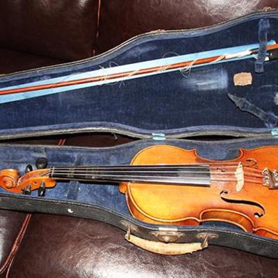 Volkwein Bros violin in case