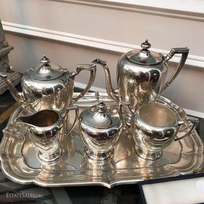 Sterling tea service by Reed and Barton