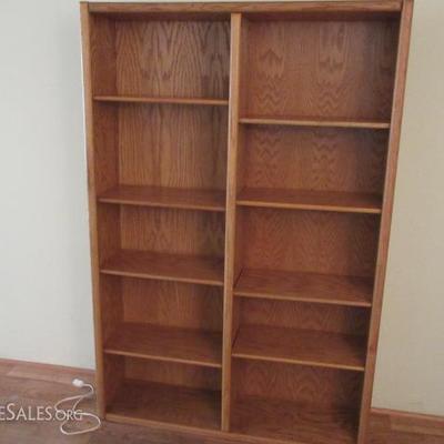 Vintage oak book shelves