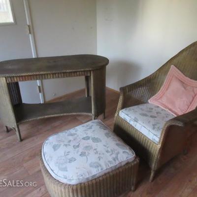 Wicker furniture for the sun room