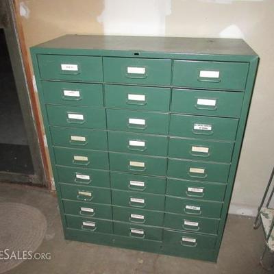 27 drawer multi-purpose storage cabinet metal