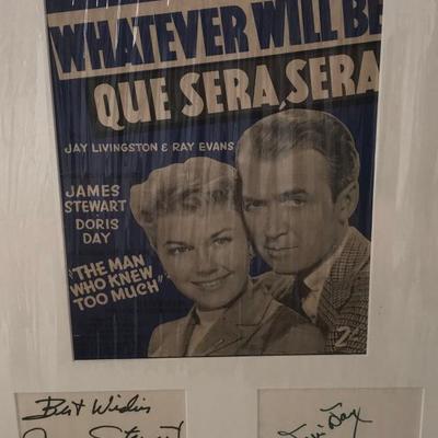 GY035 Genuine James Stewart & Doris Day Autographs
