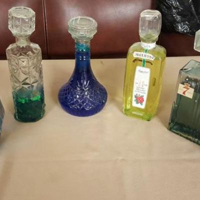 JHA020 Vintage Glass Bottle Liquor Decanters Spirits #8
