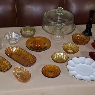 JHA034 Miscellaneous Vintage Glassware,  Avon Candlesticks & More
