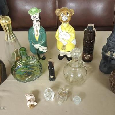 JHA024 Unique Vintage Liquor Glass, Ceramic Bottles & Stoppers
