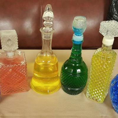 JHA014 Vintage Glass Bottle Liquor Decanters Spirits #2
