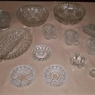 JHA032 Vintage Crystal Cut Glass Coasters, Candlesticks, Cups & More
