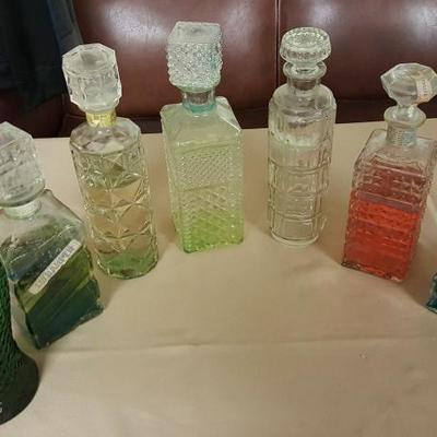 JHA019 Vintage Glass Bottle Liquor Decanters Spirits #7
