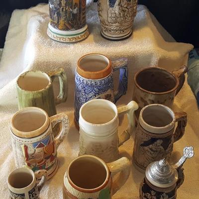 JHA005 Vintage German Ceramic Beer Steins/Mugs Lot #4
