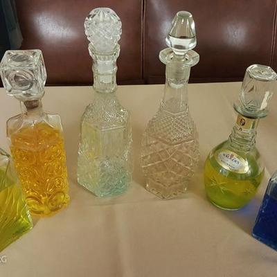 JHA015 Vintage Glass Bottle Liquor Decanters Spirits  #3
