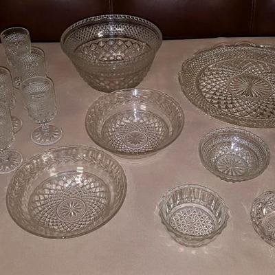 JHA031 Vintage Crystal Cut Glass - Cups, Platters, Bowls & More
