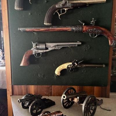 Collection of dueling pistols (replicas)