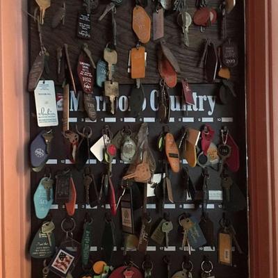  Vintage Hotel Key Collection