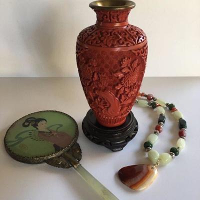 Cinnabar Vase, Jade