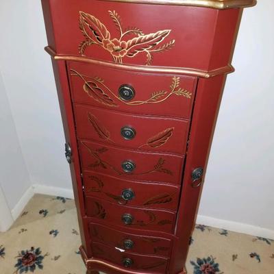$120  Upright Jewelry Box  (jewelry not for sale yet)  +++ Cash, Credit & Paypal Accepted. +++ Email SalesByPamela@gmail.com to purchase...