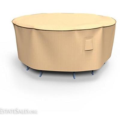 Round Patio Table and Chairs Combo Cover, Small (Tan)