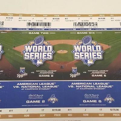 2015 World Series Official Authentic Kansas City Royals Tickets Complete Set Uncut 

Sheet