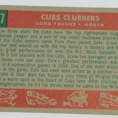 1959 Topps Ernie Banks #147 Chicago Cubs Clubbers Team Card