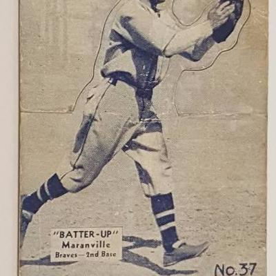 1934 Batter Up Rabbit Maranville Stand Up Die Cut #37 Braves HOF