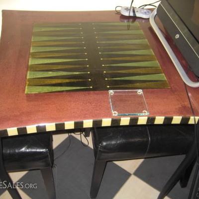 GAME TABLE WITH SEATING BACKGAMMON