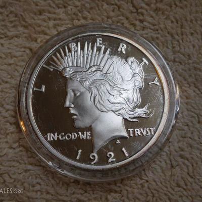 1921 Peace Dollar - .999 Fine Silver