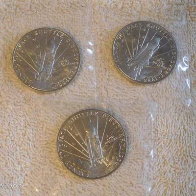 3 - 1988 5 Dollars Shuttle Discovery Coins