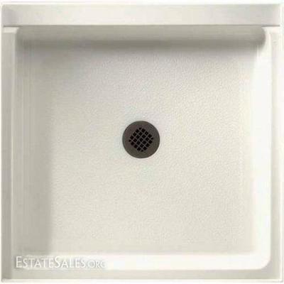 Swanstone R-3232-018 32-Inch by 32-Inch by 5-1/2-Inch Single Threshold Shower Floor, Bisque Finish