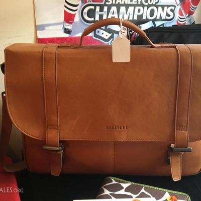 leather cross body computer briefcase 