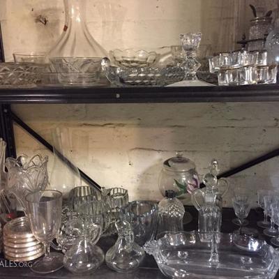 Assorted Glassware.