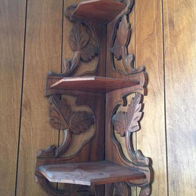 Wooden Curio Shelf.
