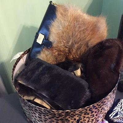Fur Purse and Hat.