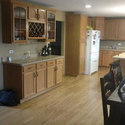 Beautiful oak kitchen cabinets for sale (already uninstalled). 