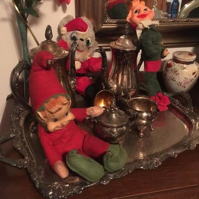 vintage Christmas elves & Santas