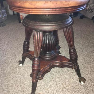 antique piano stool