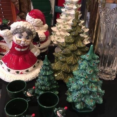vintage ceramic Christmas trees