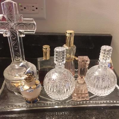 cut glass perfume bottles
