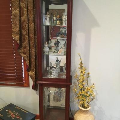 lighted curio cabinet