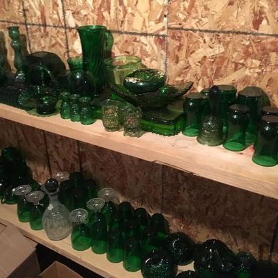 green glassware