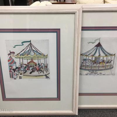 Raya Jane Signed and Numbered Prints of a Fair Carousel  