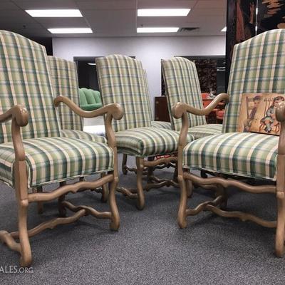 Custom Chairs, set of six, from Trouvaille Inc