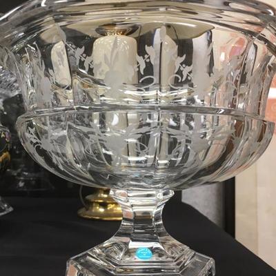 Tiffany Etched Footed Bowl 